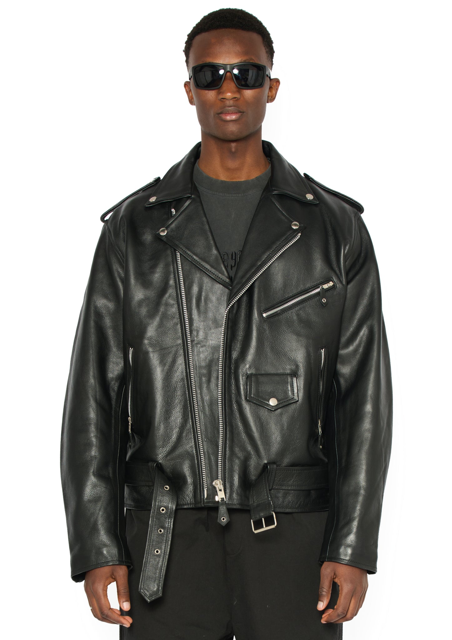 DRAKE LEATHER BIKER