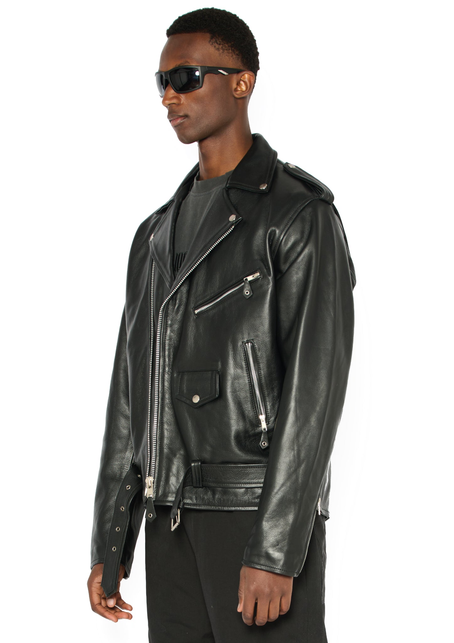 DRAKE LEATHER BIKER